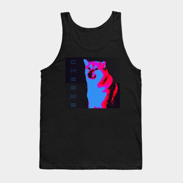 Cheems Doge Cyberpunk Tank Top by RAdesigns